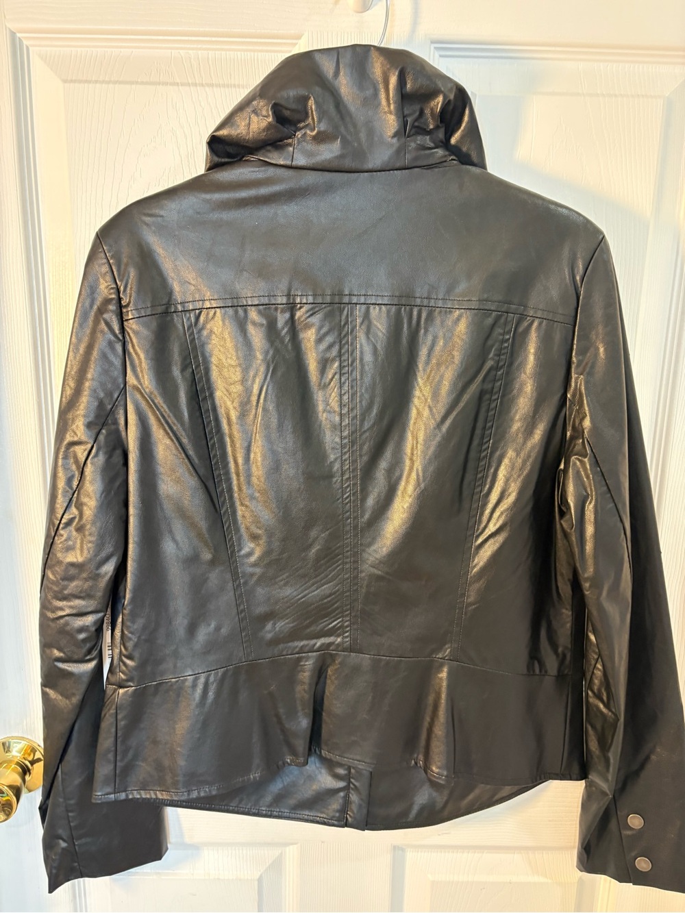 Tribal Black Layered Fringe Leather Jacket with Padded Collar - Picture 5 of 6